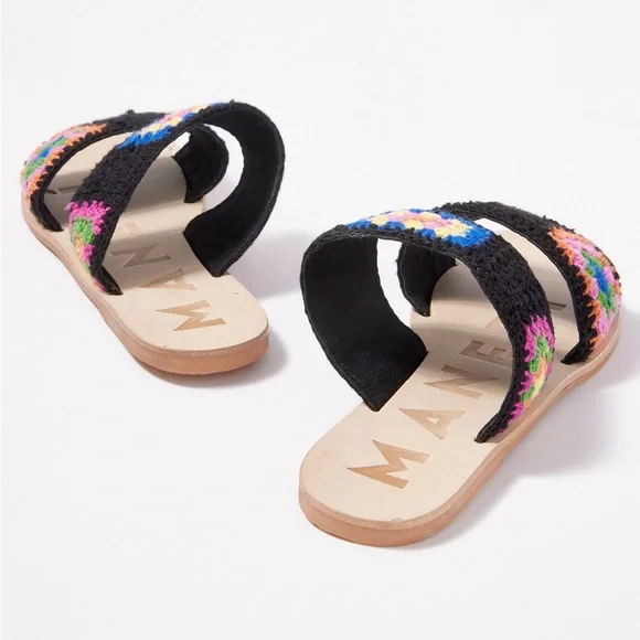 NEW Manebi Crochet Double Strap Sandal Size 39 - Picture 3 of 9
